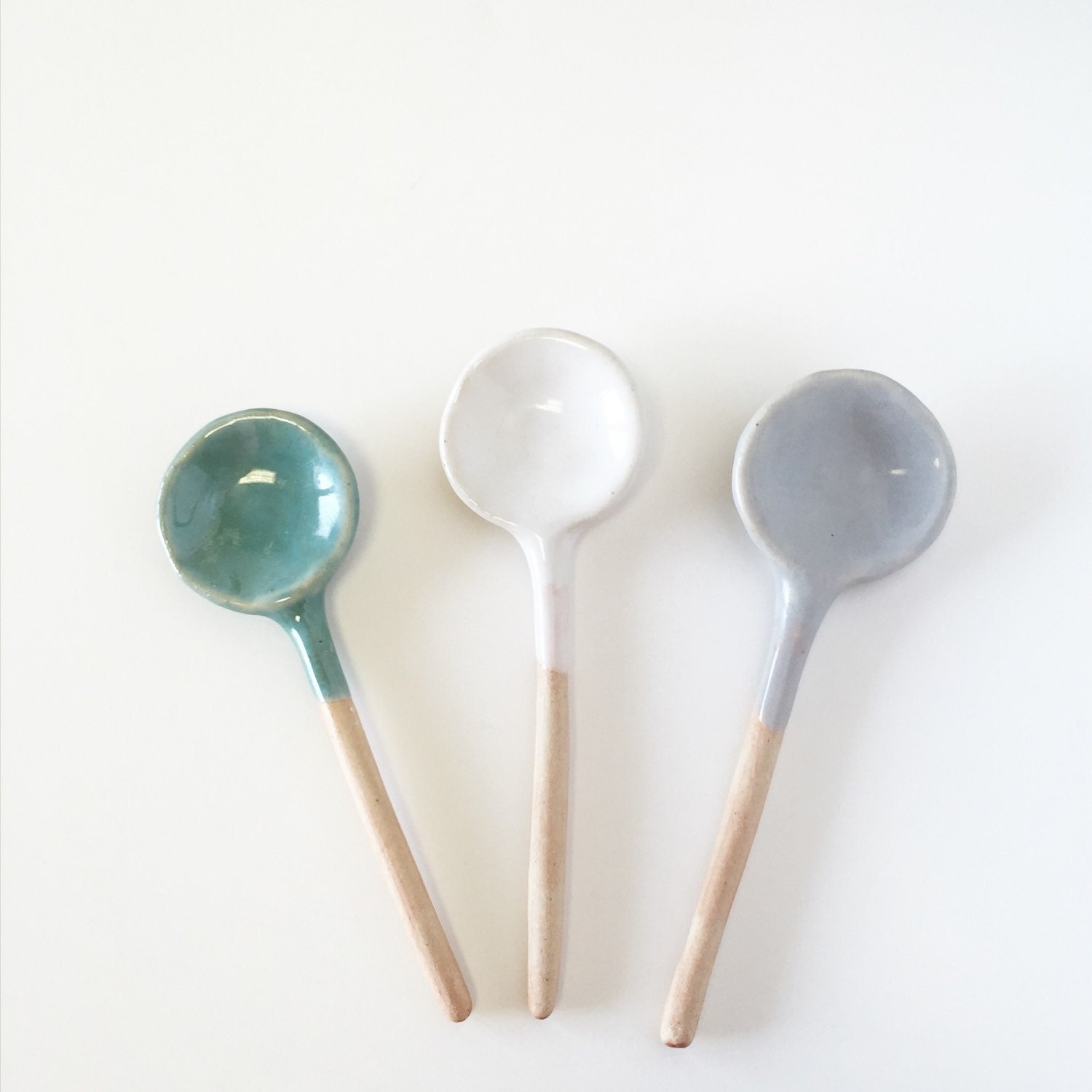 Ceramic Spoon trio of small spoon serving Home Decor Handmade