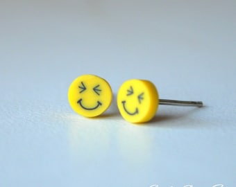 Really Happy Smiley Face Stud earrings