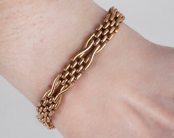 Vintage Bracelet - Vintage 15k Rose Gold Link Bracelet