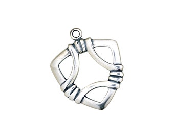 Designer Toggle Clasp -Sterling Silver (#9584)