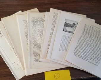 100 Book Pages, junk journal pages J