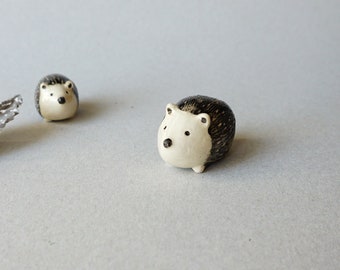 Hand Shaped Ceramic Hedgehog Figurine