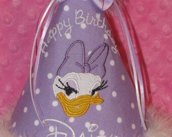 Custom Daisy Duck Boutique Birthday Hat.