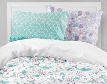 mermaid bedding etsy blanket cover letter