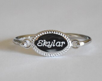 SALE!!! Free Shipping! Sterling Silver Baby Keepsake Bracelet.Personalized Newborn Blessing Bracelet..Christening Bracelet