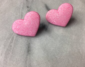 Pink sparkly earrings