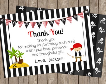 Pirate Birthday Party | Thank You Card (4x6)