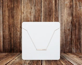 Blank Necklace Cards | Rounded Square | Jewelry Display Cards | SH002NE