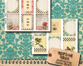 Spring Chic - Printable Journaling Cards