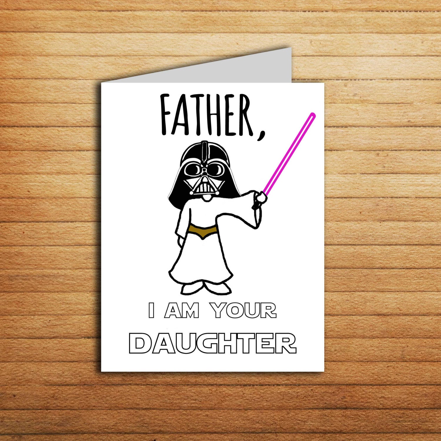Star Wars card Fathers day Birthday card for Dad gift from