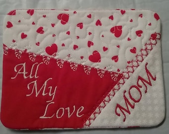 Valentine Personalized Coasters / mug rugs