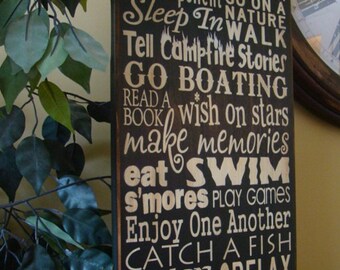 River Rules Subway/Typography Word Art Sign