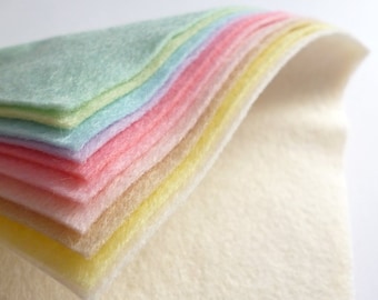 PASTELS Wool Blend Felt Pack 10 squares
