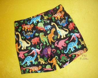 Dinosaur shorts - dino shorts - boys shorts - girls clothing - girls clothing - birthday outfit - handmade outfit - 6m to 12yrs