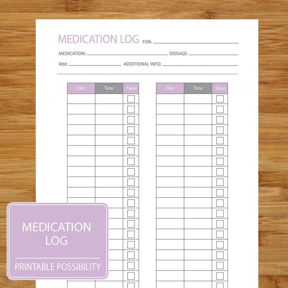 daily medication log