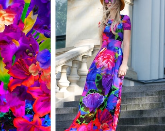 Maxi Dress, Floral Dress, Women Dress, Bohemian Clothing, Fashion Dress, Flower Dress, Floor Length Dress, Long Dress, Bridesmaid Dress