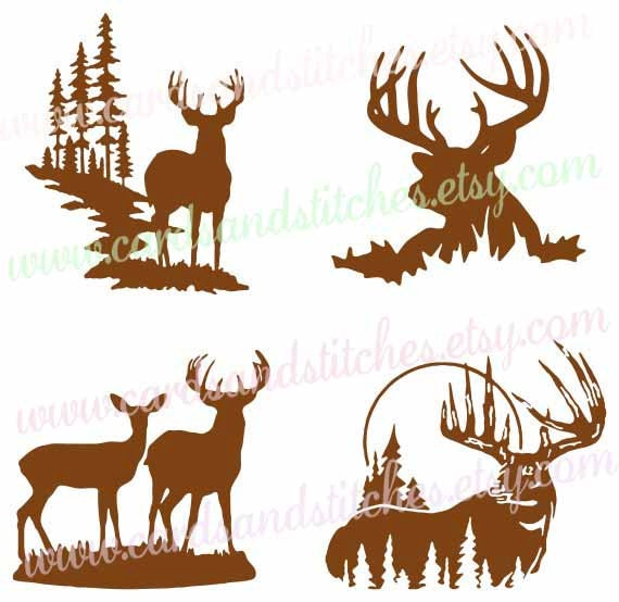 Deer Silhouettes SVG Deer SVG Digital Cutting File