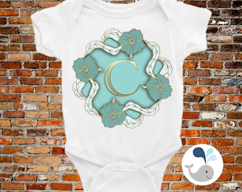 ON SALE Letter C Baby Onesie