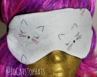 Sleepy Kitty Sleep Mask Eyewear Grey Kitties Cat