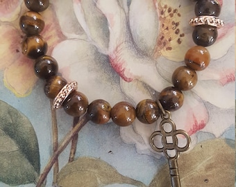 Brown on Brown, tiger's eye, gold, brown and gold