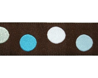 Brown and Blue Dot Jacquard (04-112-PD-048)