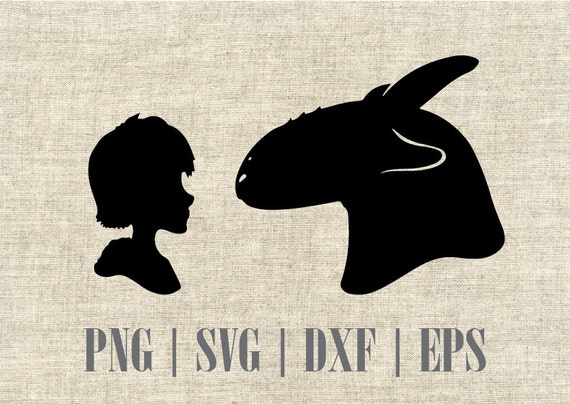 Download How to Train Your Dragon Hiccup and Toothless Silhouette dxf