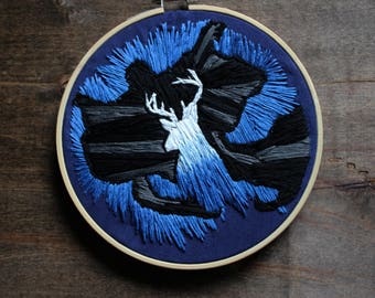 Harry Potter | Patronus and Dementor Embroidery Hoop