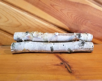 White Birch Logs, 12 Inch Wood Logs, Fireplace Decor, Home Decor, Holiday Decor. Winter Decor, Christmas Decor, Real Logs, Natural Logs