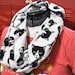 Infinity Scarf Judgy Tuxedo Cat is Judging You Cozy Flannel Scarf Perfect for Fall!