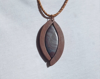 Tiger Iron and Jarrah Wood Pendant - Men/boys TIJWP1001