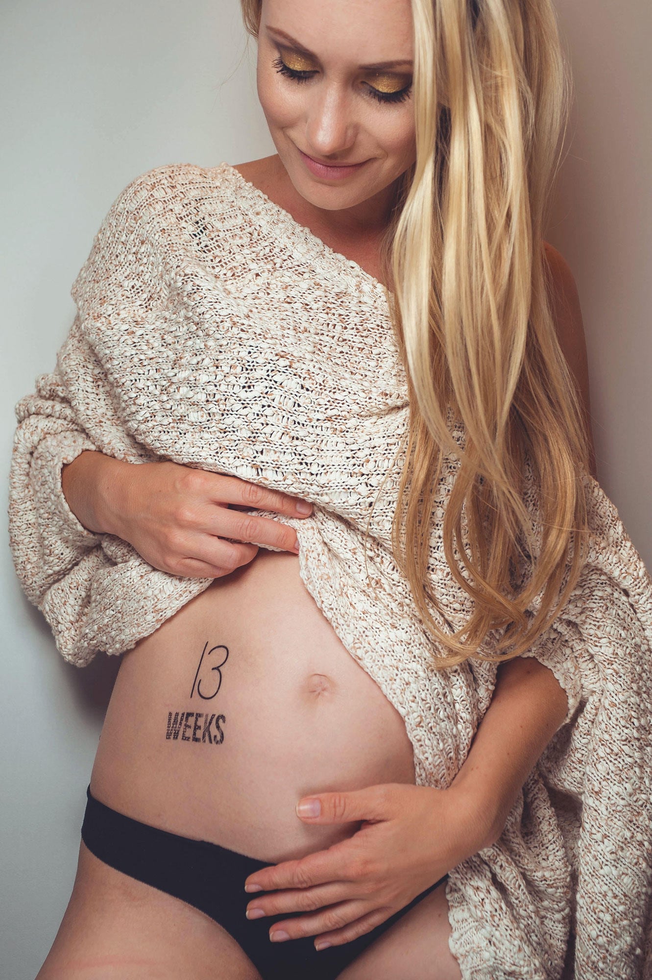 Belly Temporary Tattoo / Pregnancy Temporary Tattoo / Baby