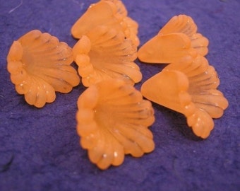 12pc acrylic flower shape bead-1120-ORANGE
