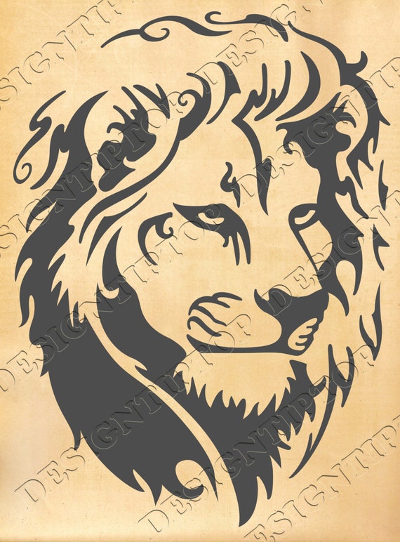 Lion SVG head of a lion svg dxf eps png print and cut