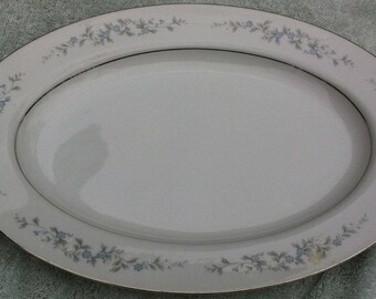 Forge Me Not oval serving platter