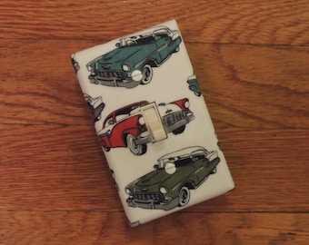 Vintage / Classic Car Light Switch Plate w/ Blue, Green, & Red Chevrolet Bel Air - Man Cave Decor - Gift for Him - Boy's Room Decoration
