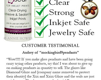 Inkjet Safe Glue for Making Glass Photo Pendants and Sealing Paper for Resin. Best Glue for Photo Jewelry.