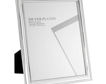 Silver Plated Picture Frames, 8 x 10"