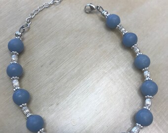 blue angelite stone bracelet