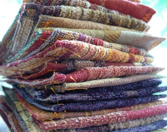 LITTLE BAGGIES...20 little gift baggies,wedding favor,upcycled fabrics,fold over,boho chic,packaging,jewelry storage