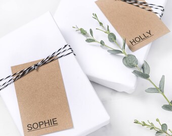 Christmas gift tags - Custom name tags - personalised tags - gift tags - manilla tags - custom tags - gift wrapping