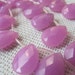 13x18mm Fuschia Dyed Jade Faceted Teardrop Bead S79