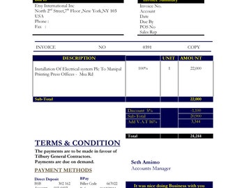 modern invoice