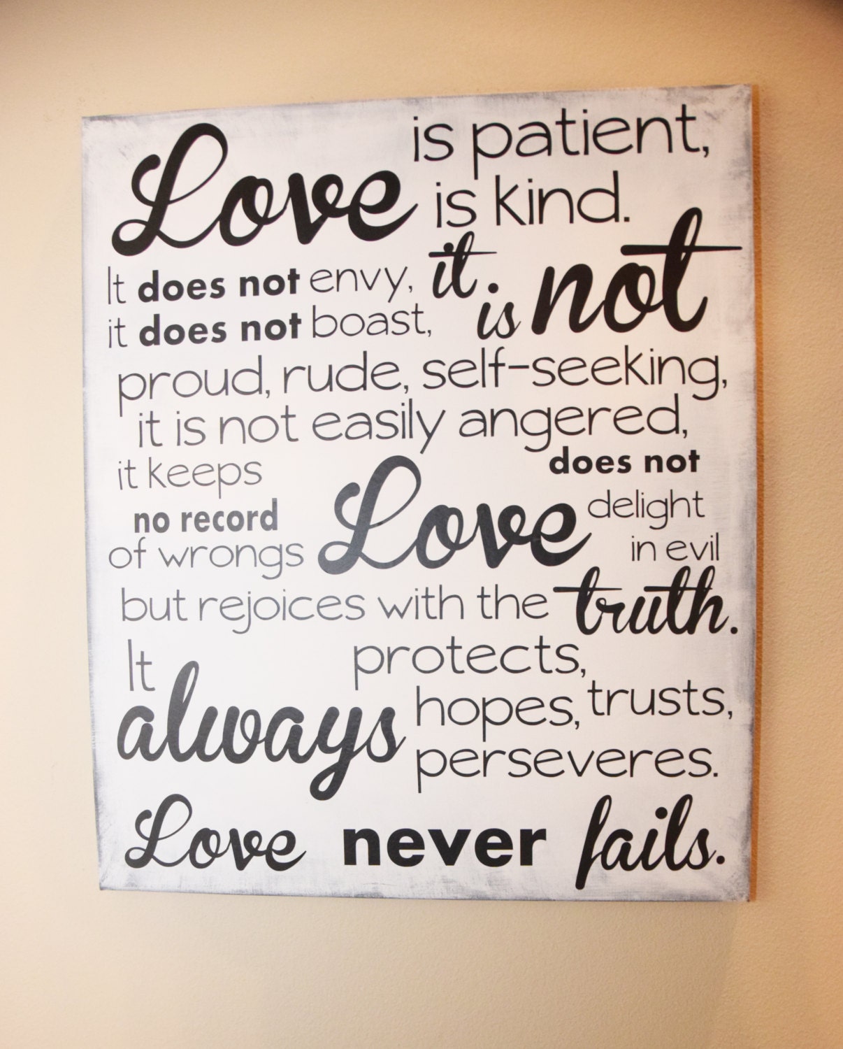 Love is patient sign wedding sign wedding gift ideas