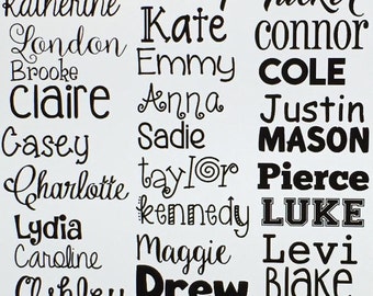 Name Decal - Name Vinyl Decal - Vinyl Decal - Label - Vinyl Name Decal - Outdoor Vinyl Decal - Decal -Monogram Decal - Decal - Label