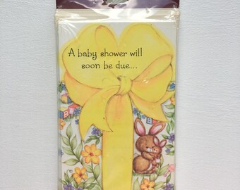 Vintage New Old Stock Baby Shower Invitations - Gender Neutral - 10 Pack