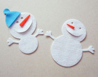 Felt Snowmen, Christmas ornaments, Felt Snowmen, make your own Christmas ornaments, felt supplies, Scrapbook Embellishments, Craft supplies