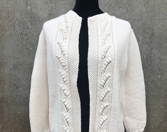 Vintage Cardigan Cotton and Wool