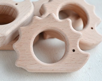 Wooden Hedgehog Unfinished Hedgehog Pendant Unpainted Wood Hedgehog Teether Wooden Toy Hedgehog play gym nurdery decor baby mobile pendant