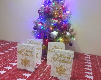 Christmas cards set of 4