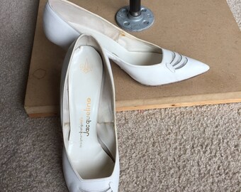 White Leather Pumps 1950